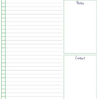Project To Do List Printable