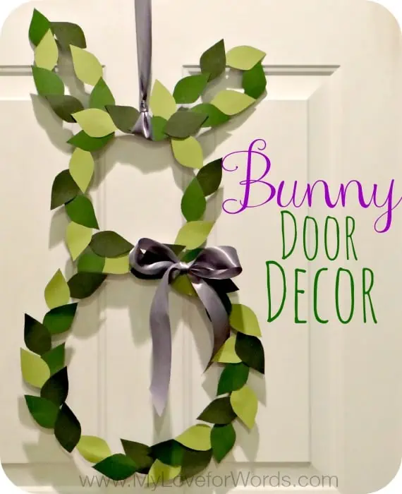 Easter Bunny Door Decor from My Love for Words
