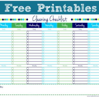 Cleaning Checklist