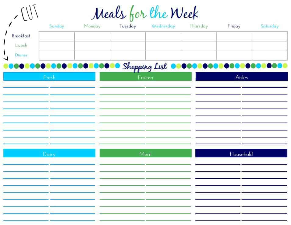 Meal Planner & Grocery Shopping List