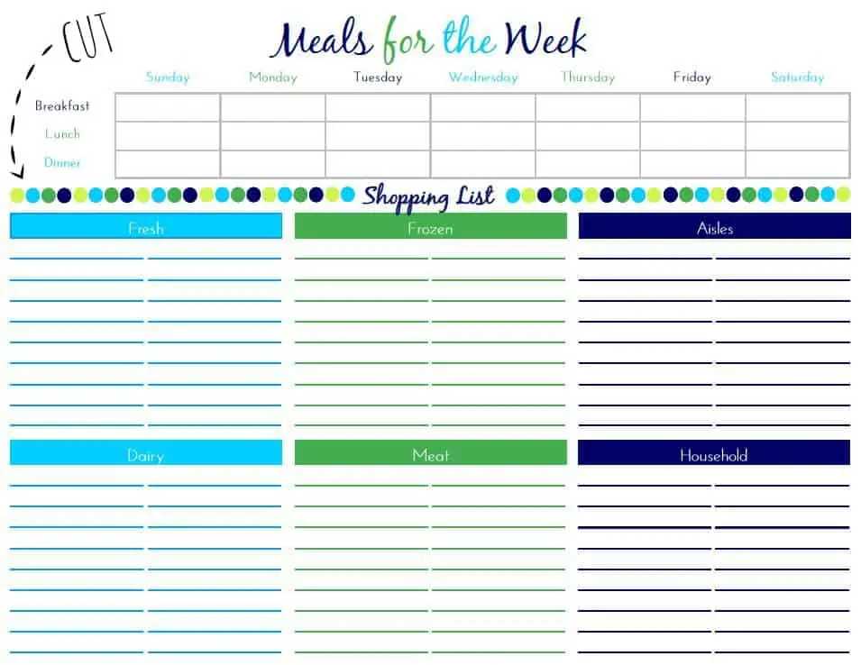 Meal Planner & Grocery Shopping List