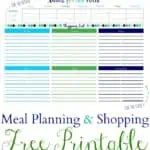 Meal Plan & Shopping List Printable