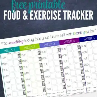 Free Printable Food and Exercise Tracker