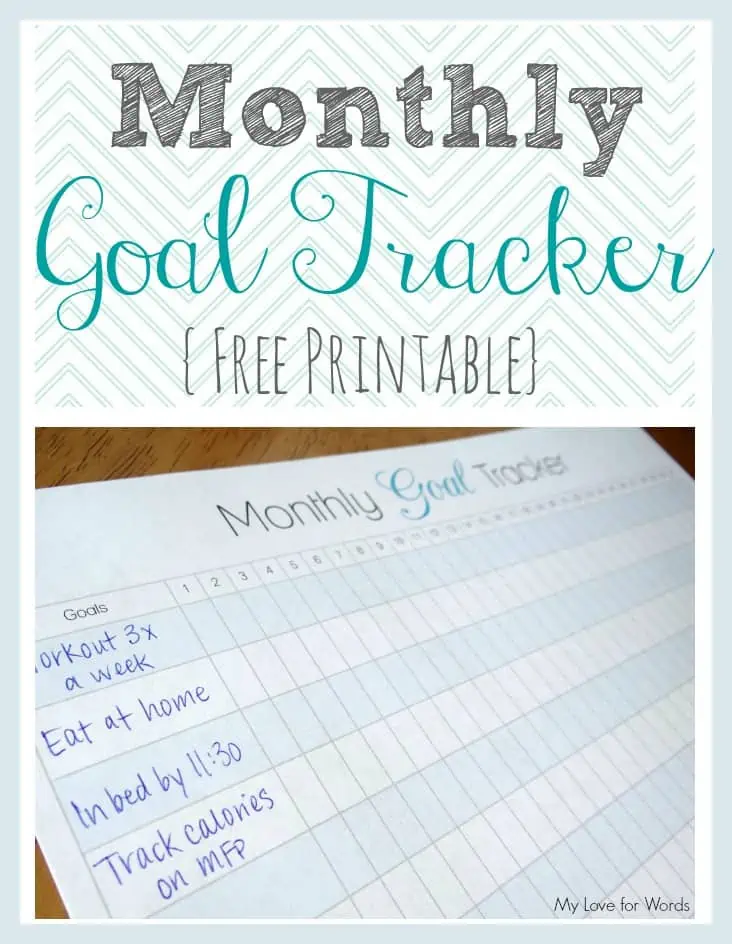 Monthly goal tracker