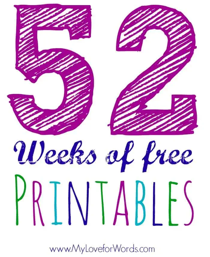 52 Weeks of Free Printables
