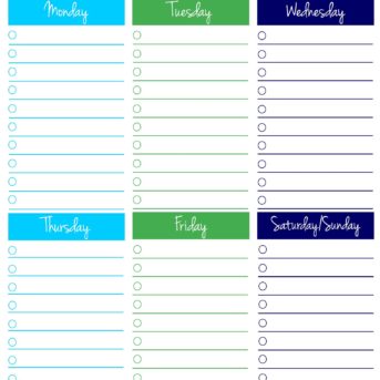 Weekly to do List