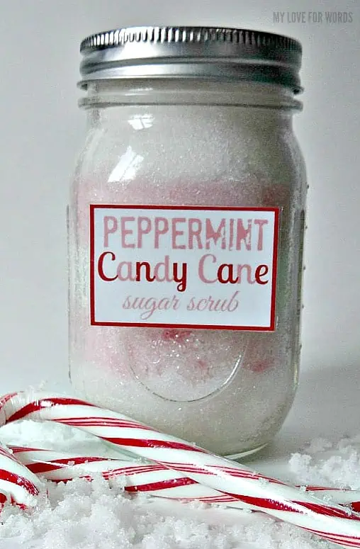 Peppermint Candy Cane Sugar Scrub diy recipe