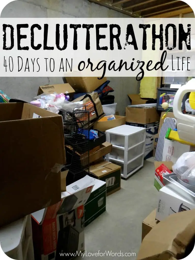 Declutterathon: 40 Days to an Organized Life; 40 Bags in 40 Days #40Bagsin40Days #Declutterathon