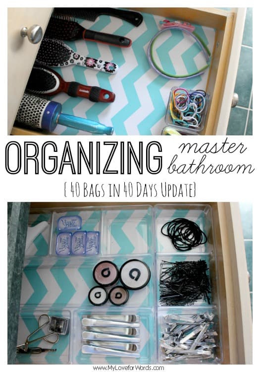 Organizing the Master Bath for 40 Bags in 40 Days