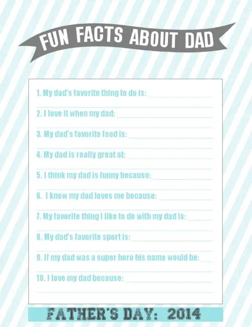 Free Printables for Father's Day