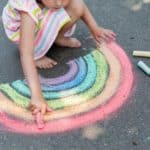 sidewalk chalk drawing