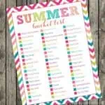 summer bucket list free printable
