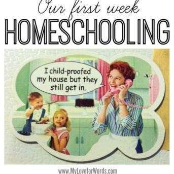 Our first week homeschooling at MyLoveforWords.com