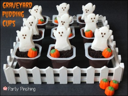 ghost pudding cups