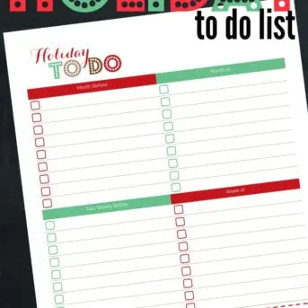 Free and festive Holiday to do list. Great way to prepare for the holidays and make sure nothing falls through the cracks.