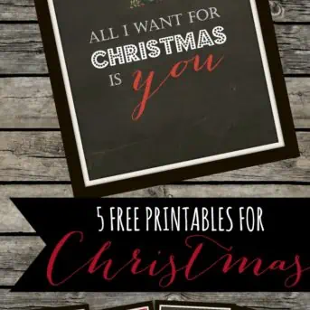 5 free "All I want for Christmas" printables