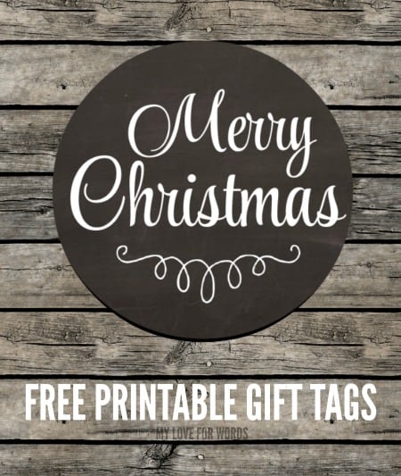 Free Printable Merry Christmas gift tags