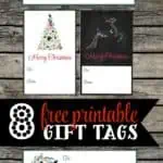 8 free printable Christmas gift tags