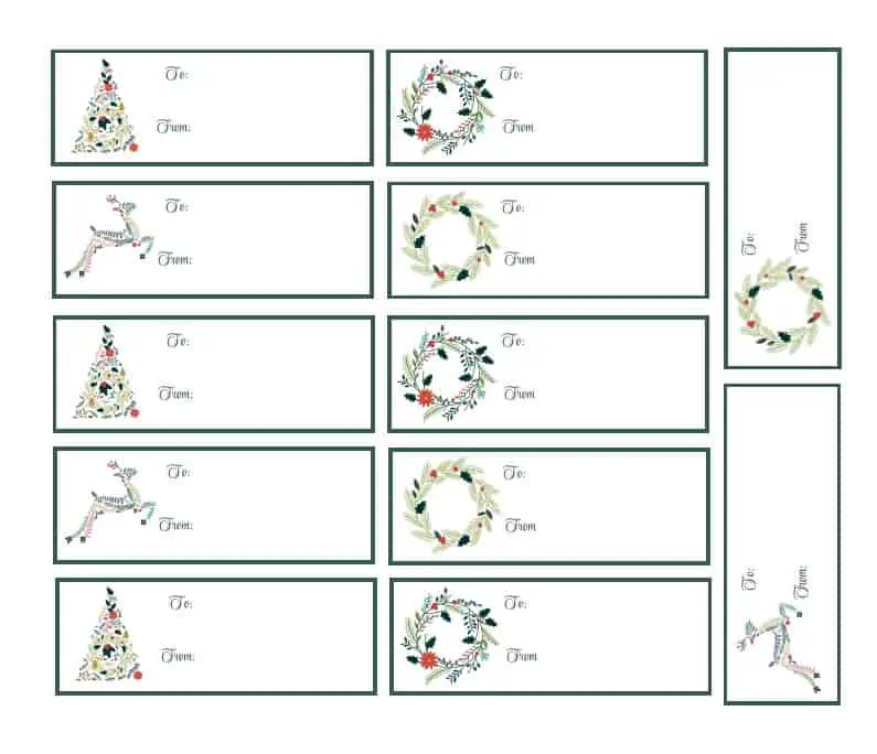 8 free printable Christmas gift tags