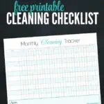 Easily track your chores for every day of the week with this free printable cleaning checlklist.