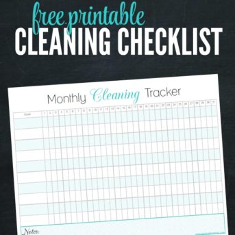 Easily track your chores for every day of the week with this free printable cleaning checlklist.