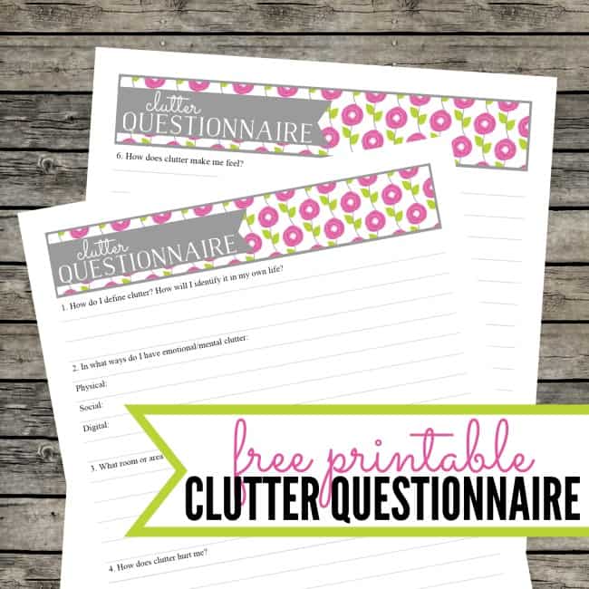 Clutter isn't just about the stuff. To make a longlasting change, we need to get to the root of why we have clutter in the first place. These questions are a great place to start.