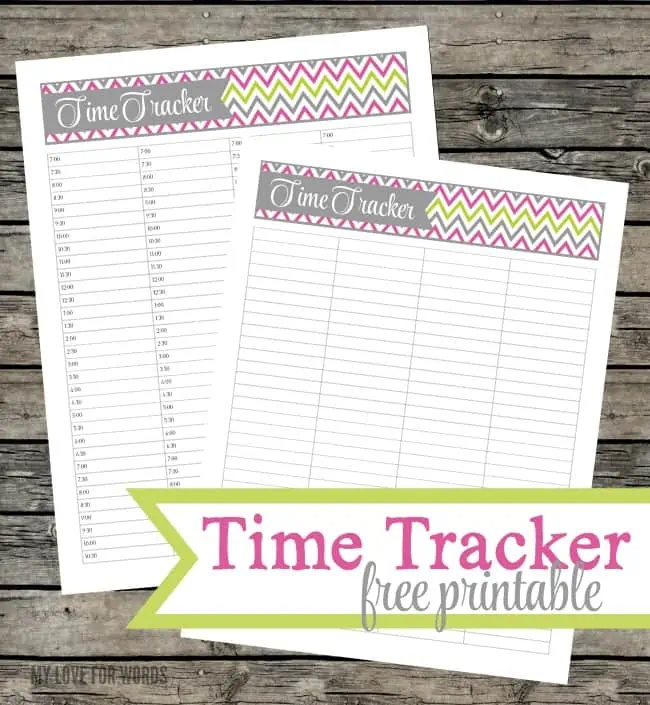 Be the master of your minutes with this free time tracker printable.