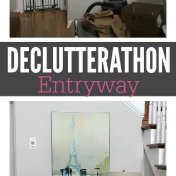Transforming an entryway from a cluttered, uninviting mess to a beautiful and welcoming space.