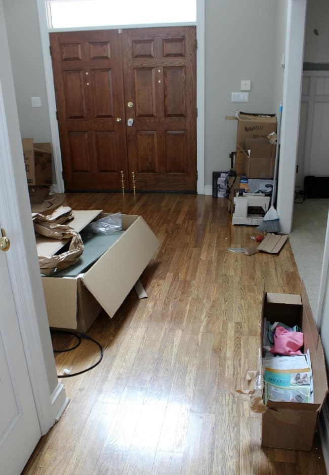 Transforming an entryway from a cluttered, uninviting mess to a beautiful and welcoming space.