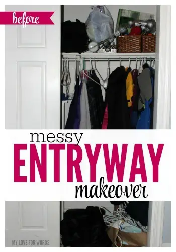 Messy Entryway Makeover Main image Before