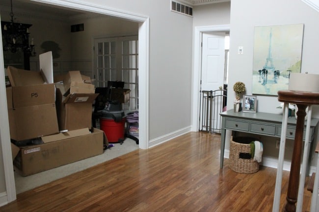 Transforming an entryway from a cluttered, uninviting mess to a beautiful and welcoming space.