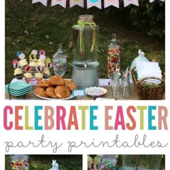 Throwing the perfect Easter party has never been easier! Love these bright and colorful party printables. Perfect Easter party decor.