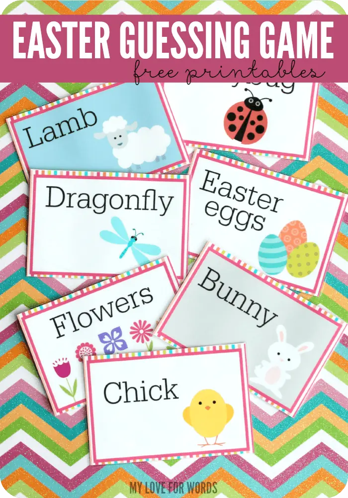 Easter Guessing Game printables cards only