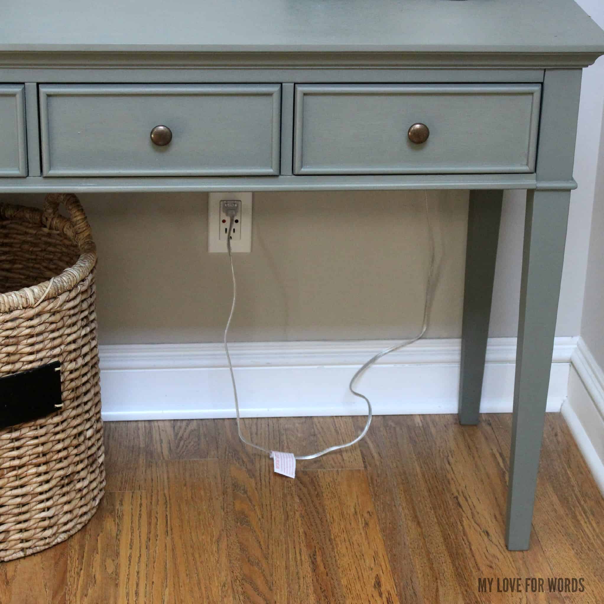 How to Hide Desk Cords - Love Grows Wild