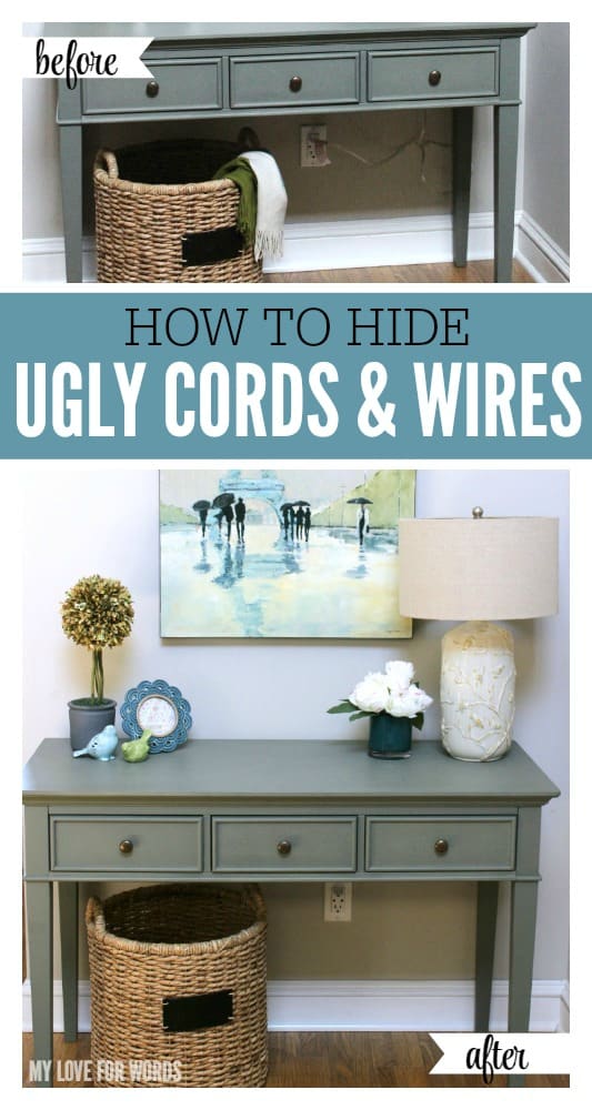 1 Simple Trick for Hiding Ugly Cords and Wires