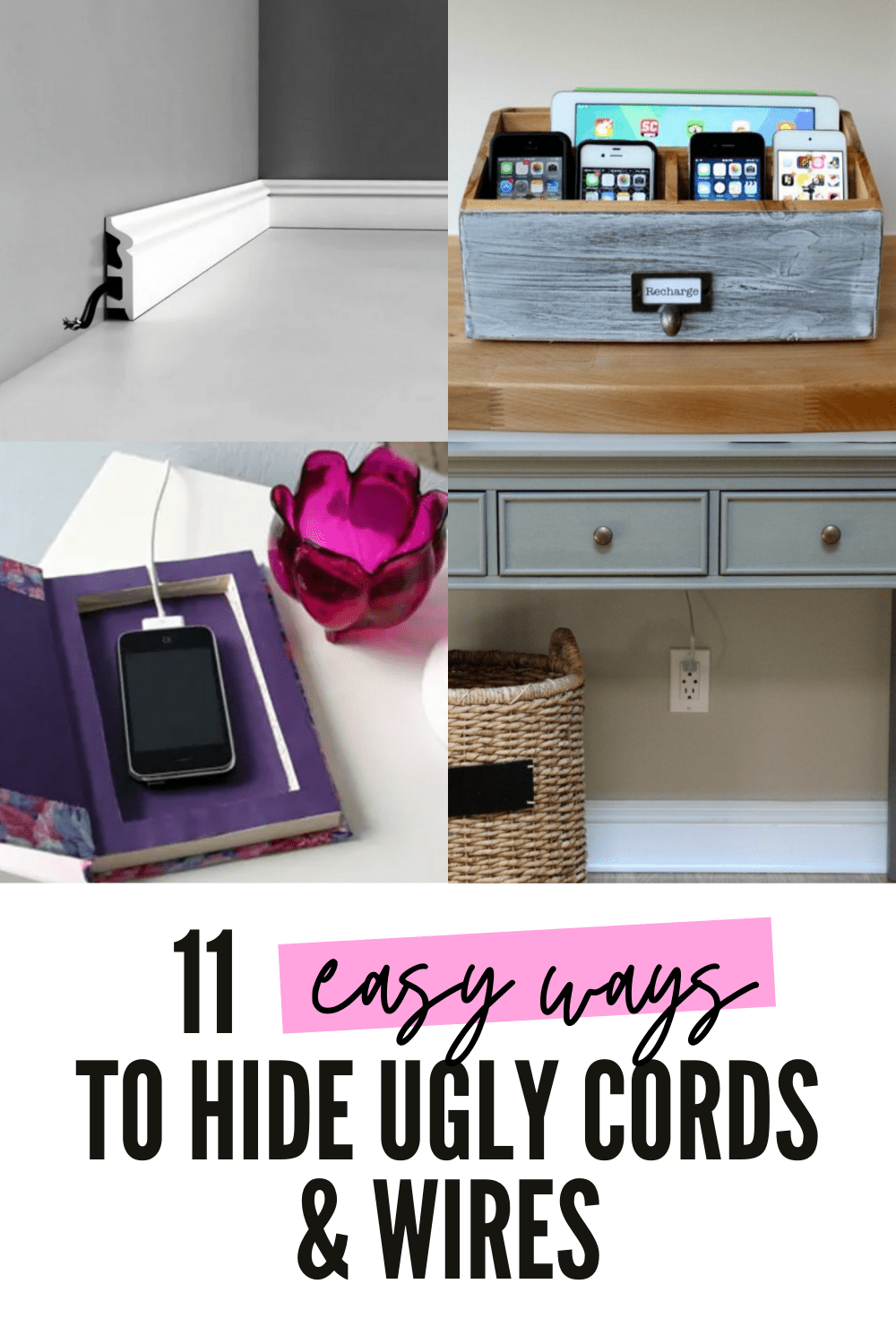 How To Hide Unsightly Cords With Two Cheap Products - DecorHint