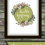 Bring some spring cheer indoors and add some new art to the walls with these hello spring free printables.