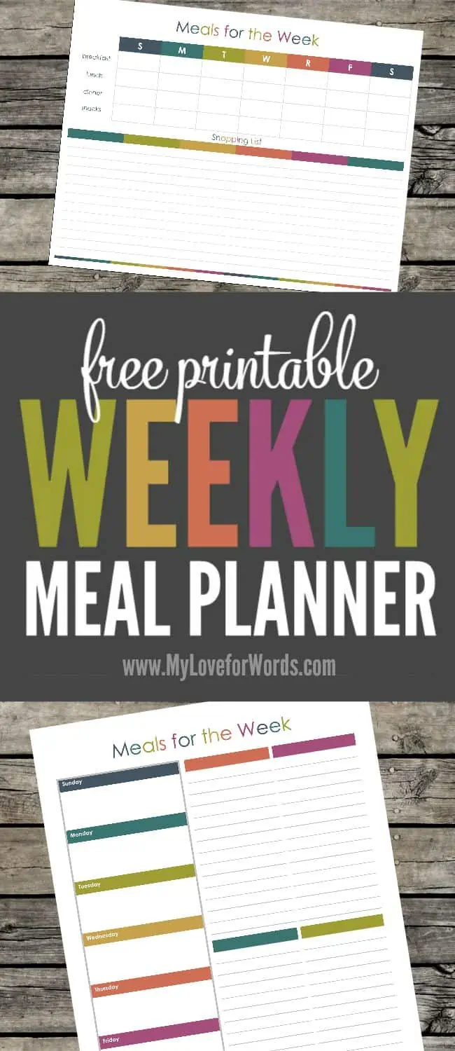 TOL weekly meal planner collage