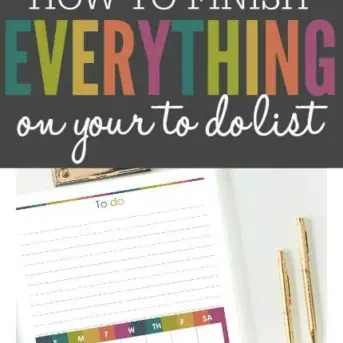Do you love making to do lists but struggle to complete everything? Make this one simple change and your to do list will go from an overwhelming burden to an easy to complete list of tasks!