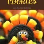 Adorable Oreo Turkey Cookies! Such a fun and cute addition to the Thanksgiving table, holiday party, or any situation with a turkey!