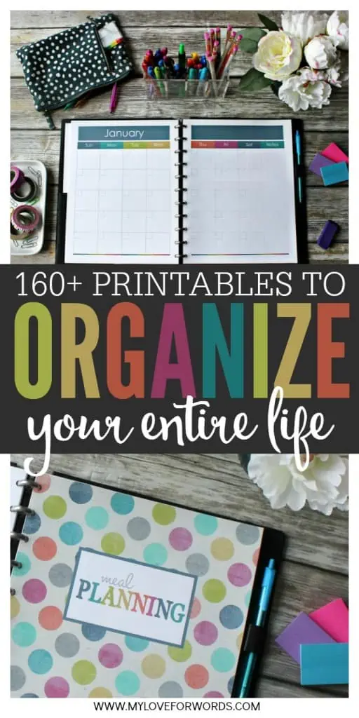 160 printables to organize your entire life