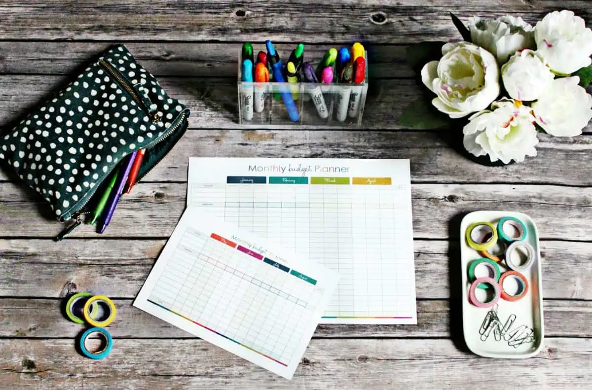 Getting organized just got easier!! This printable planner is perfect for organizing your time, daily, weekly, and monthly activities, cleaning routine, meal planning, finances, kids, pets, passwords, contacts, and more! Just about anything you'd want to schedule can be tracked and organized while reducing the paperwork floating around your home! It has more than 165 different printables and comes in both the standard letter and A5 sizes. Coordinating free printable 2017 calendars are also available on the blog.