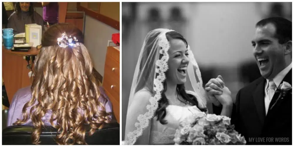 hair wedding collage