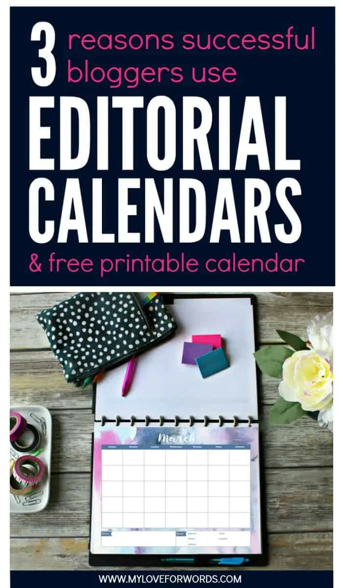 Love this free printable editorial calendar! It's so pretty and perfect for keeping track of all of my blogging tasks and posts.