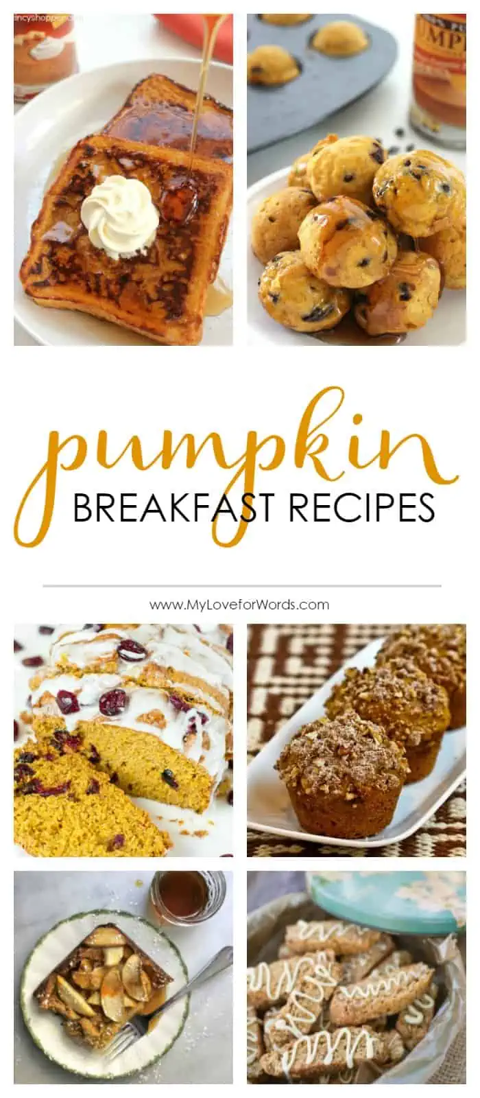 It's time for pumpkin flavored everything! These pumpkin breakfast foods are the perfect way to welcome fall. From pumpkin bread, bars, muffins, donuts, and biscotti, there's a recipe to please everyone.