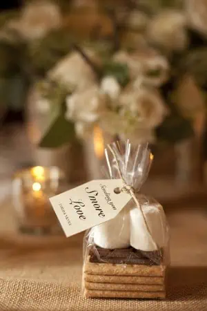 Smore favors for rustic wedding
