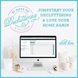 Having a cluttered home can feel totally overwhelming. Most times people have no idea where to even start to make progress in organizing and decluttering their homes, but you don't have to do this alone. The 31 Days of Decluttering is the perfect guide to jumpstart your decluttering and finally turn your home into the peaceful haven you deserve.