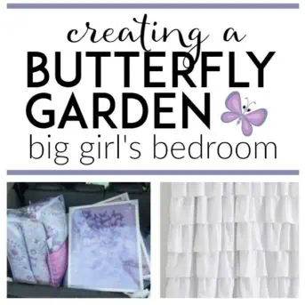 LOVE these ideas for creating a cohesive theme and functional layout for a a big girl bedroom. Adorable room makeover ideas for incorporating storage in an awkward room. The pink and purple bedding, beautiful daybed, and whimsical theme are going to make this one impressive diy transformation!