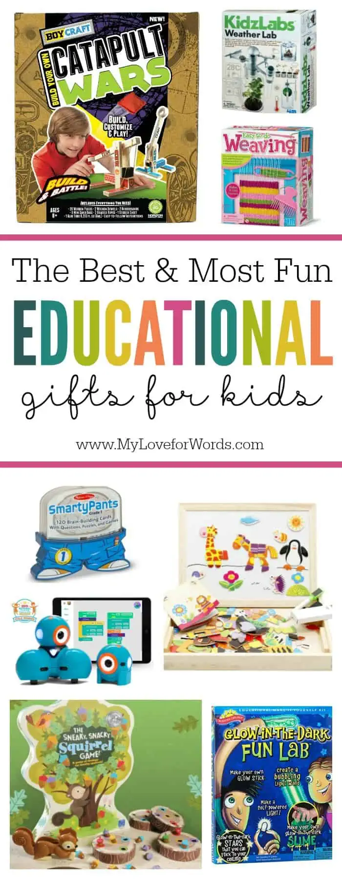 The most fun and educational gifts for kids! Whether you're looking for a present for a birthday, holiday, Christmas, or just because, these unique and creative gift ideas are sure to please even the kids who have everything! They're also a great way to squeeze in a little learning when school isn't in session. Great ideas for girls and boys!