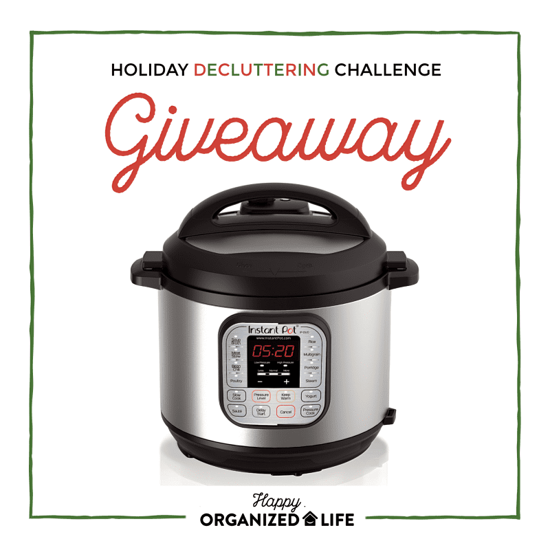 Every kitchen needs an Instant Pot! Whether you're a procrastinator it the kitchen or a gourmet chef, the Instant Pot will take your family's meals to the next level, and this is your chance to get one for free!! Enter the Holiday Decluttering Challenge giveaway for your chance to win a six quart Instant Pot! Happy Cooking!